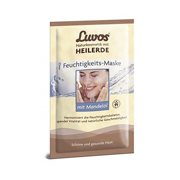 Luvos Moisturising Mask with Almond Oil (Pack of 2) - Cream Mask in Bag (4 x 7.5 ml)