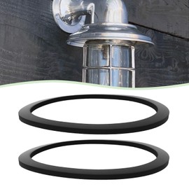 EMSea Rubber Seal Glass Seal Replacement Seal Sealing Disc Compatible with Coughtrie FS10 SG6 Bulbs Black (95 x 80 x 3 mm) Pack of 2