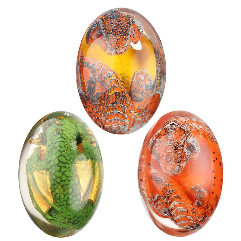 Lava Dinosaur Egg Crystal Lava Dragon Egg Resin Sculpture Souvenir