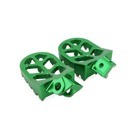 AnXin - Estriberas más anchas para bicicleta de suciedad, reposapiés CNC para KX65 00-23 KX85 01-23 KLX 140 KLX140 08-23 KX100 98-21 KX112 22-23 KX80 Pit Bike Verde