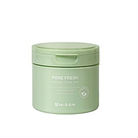 MIZON Pore Fresh Peeling Toner Pads AHA BHA PHA with Tea Tree & Turmeric Extracts, Gentle Exfoliation & Deep Cleansing, Korean Peeling Pads Cotton Soothing Exfoliating Pore Tightening (60 PCS)