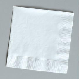 100 gorgeous White beverage/cocktail napkins for wedding/party/event, 2ply, disposable, 5"x5"