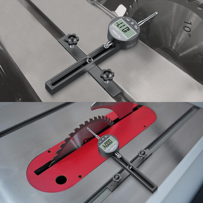 ALLmeter Digital Table Saw Gauge | Straight-Through Chute Design |