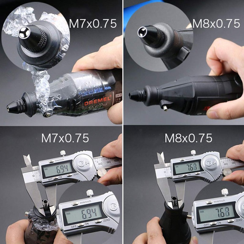 BaoFufc Multifunctional M7/M8 Keyless Drill Chuck Rotary Tool 4-Types Optional