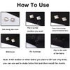 WeddHuis 50 Pieces Square Metal Rivets, Pyramid Spike Rivets, DIY