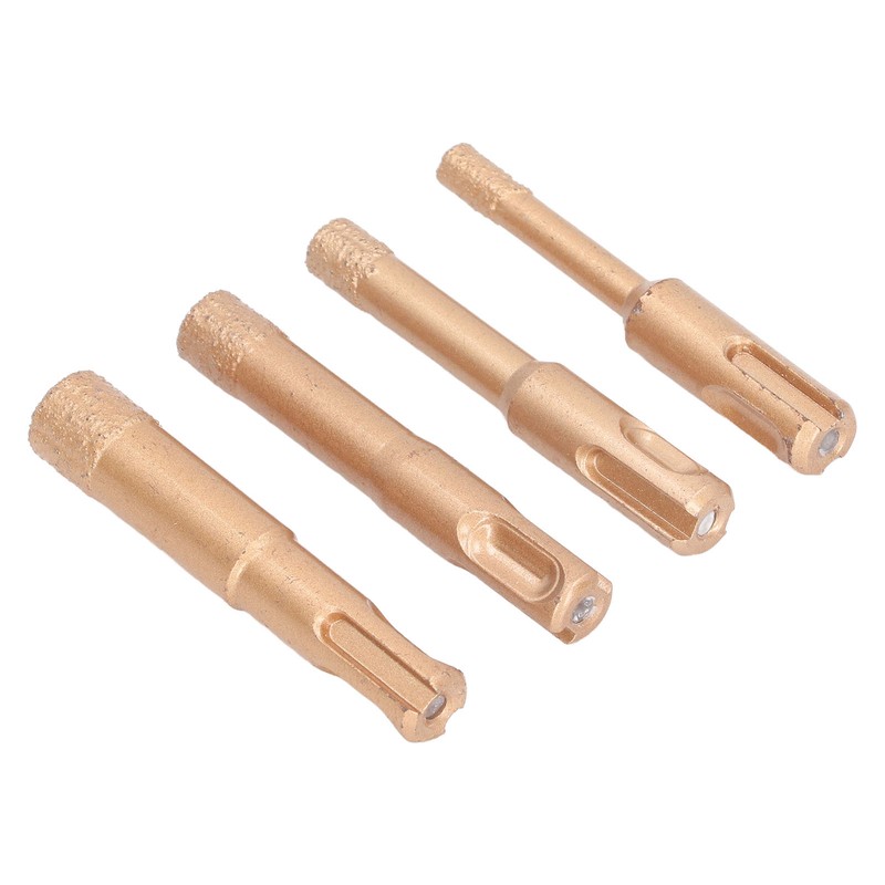 4PCS Brazed Hole Saw Kit Triangle Shank Tile Hole Opener