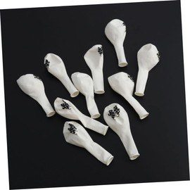 jojofuny Latex Party Balloons Gold White Black Racing Flag Sequins 15 Pcs Confetti Balloons