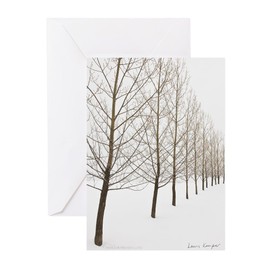 CafePress Trees Peace On Earth Greeting Card (20-pack), Note Card with Blank Inside, Birthday Card Matte