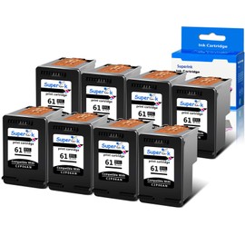 SuperInk Remanufactured Ink Cartridge Compatible for HP CH563WN 61 61 XL 61XL (Black,8-Pack)