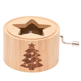 Music Box Bamboo with Christmas Song O Christmas Tree - music box by Kurbelwerk green-line, Christmas Edition, Christmas Tree Motif