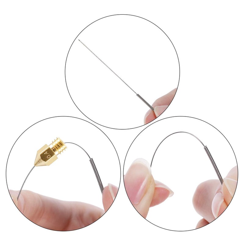 DollaTek 25pcs 3D Printing Tool Kit, 10pcs 0.4mm Nozzle +