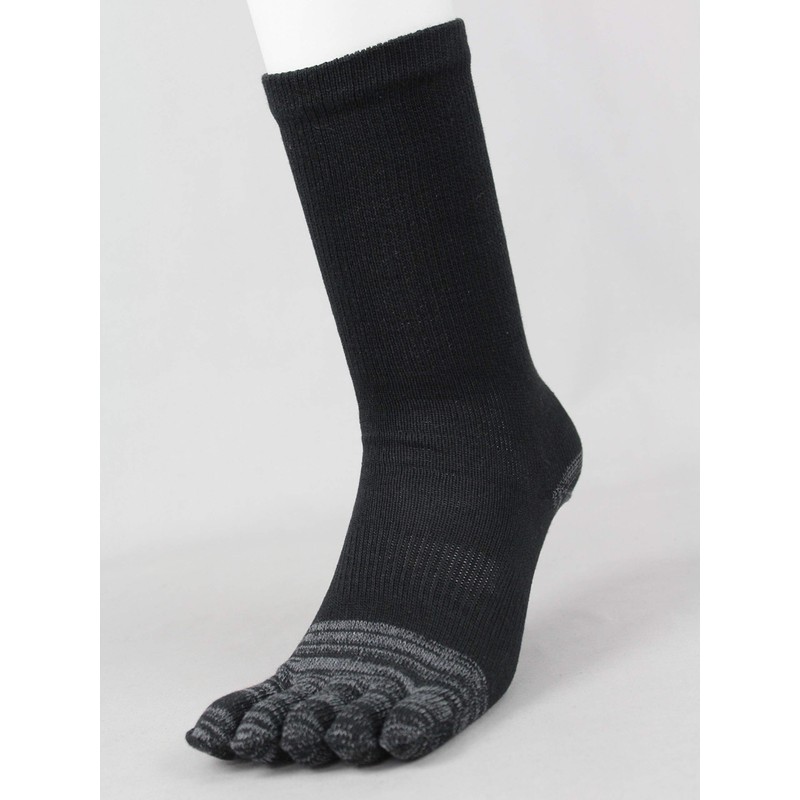 Fukutoku Sangyo Reinforced 5-Toe, Black, Approx. 10.2 x 3.9 x