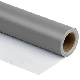 RUSPEPA Gray Wrapping Paper Solid Color - Mini Roll - for Christmas, Wedding, Birthday, Shower, Congrats, and Holiday - 17 Inches X 32.8 Feet