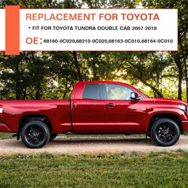 ACLONG Weatherstrip Window Seal Car Window Moulding Trim Sweep Felt Seal Kit Fit for Toyota Tundra Double Cab 2007-2019 68160-0C020、68210-0C020、68163-0C010 、68164-0C010-4 Piece Set