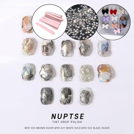 classic nail Mostive Nuptse Tint Drop Ink Gel 3-piece Set + 60 Parts / 모스티브 눕시 틴트드롭 잉크젤 3종 세트+파츠60개