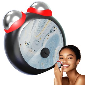 Blue Light Microcurrent Facial Device Two-tone Light Enhances Ability to Lift Face and Tighten Skin Massager for Face Skin Tightening Facial Wrinkle Equipment USB- Black