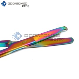 OdontoMed2011 Multi Titanium Color Rainbow Stitch Scissors 5.5" Stainless Steel Rainbow Color Scissor ODM