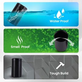 Metal Tin for Spices, Pills and Herbs, Odour-Proof and Waterproof, Metal Aluminium, Premium Stash Transport Box, High-Quality Tube Box Storage, Clean Design (Rose, 65 x 45 mm)