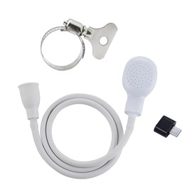 2m/6.56ft Sink Spray Rubber Hose Portable Sink Hose Faucet Sprayer Shampoo Sprayer Handheld Faucet Shower for Pets,Bathing Baby,Washing Hair,Rinsing Vegetables Type-C Convertor