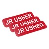 Jr Usher 1 x 3" Name Tag, Red (3 Pack)