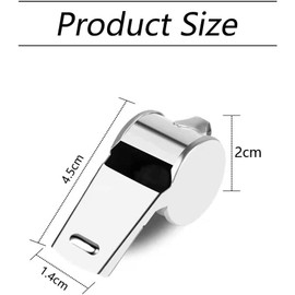 Slzhds 6 Pcs Silbato de Acero Inoxidable, Silbatos de árbitro, Silbato de Metal Fuerte con Cordón para Entrenadores Fuerte y Duradero para Árbitros, Entrenadores, Salvavidas, Deportes de Equipo