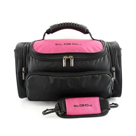 TGC ® Large Camera Case for Canon EOS 2000D, Rebel T7 Plus Accessories (Hot Pink & Black)