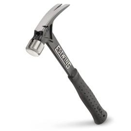 ESTWING Ultra Series Hammer - 15 oz Short Handle Rip Claw Framing Hammer with Smooth Face & Shock Reduction Grip - EB-15SR