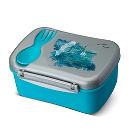 Carl Oscar Swedish Design Lunch Box - Bento Box Lunch Box with Ice Pack and Cutlery Keeps Cool for Several Hours 17 x 12.5 x 8 cm Turquoise