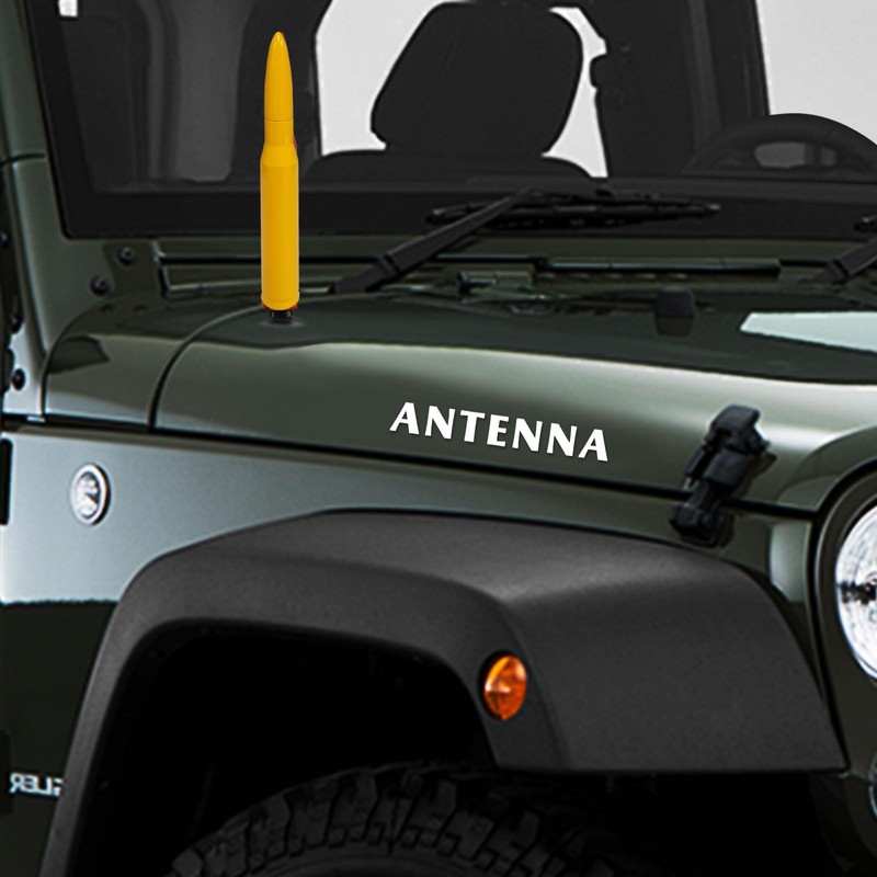 50 Cal Bullet Antenna Yellow Bullet Antenna Truck Car Antenna