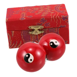 Outanaya 1 Pair Hand Therapy Balls for Elderly Chinese Massage Balls for Hand Strength Flexibility Low Temperature Enamel Design for All Ages Included
