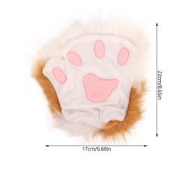 Holibanna 1 Pair Cat's Claw Gloves Mittens Fingerless Gloves Claws Winter Gloves Paw Gloves Stuffed Animal Outfit Fluffy Gloves Cosplay Accessories Plush Clothing Japanese Women's