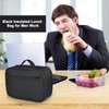 GRKJGytech Insulated Lunch Bag for Men Black Portable Leakproof Kids