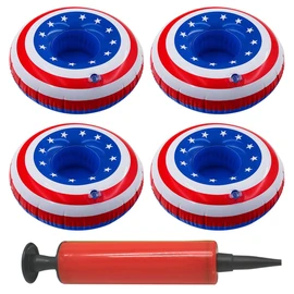 ORFOFE Star Pattern Floating Piece PVC Cup Holder Set for Hawaiian Luaus Tropical Events Random