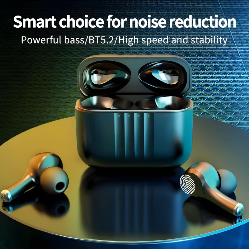 ANC/ENC Noise Cancelling Wireless Earbuds Bluetooth 5.2 Earphone Microphone Stereo