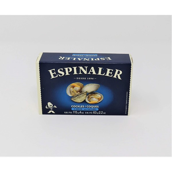 Espinaler Cockles ( Coques- Berberechos) in Brine 4 ounces ( 115 grams) can (In Brine, Pack of 1)