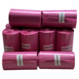 Petoutside 1035 DOG WASTE POOP BAGS 45 REFILL NO-CORE BIODEGRADABLE ROLLS by PetOutSide USA - Pink