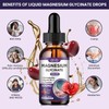 Magnesium Glycinate Liquid Drops 500mg, with Vitamin B6, Ashwagandha, L
