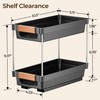 Delamu 2 Pack Pull Out Spice Rack Organizer for Cabinet,