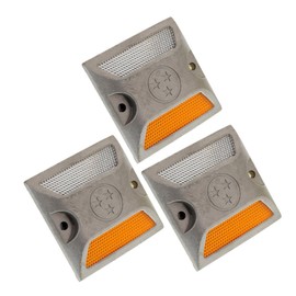 Kichvoe 3Pcs Reflective Driveway Markers Road Reflectors for Nighttime and Rainy Weather Easy Installation for Roads and Parking Lots Enhanced Safety with Filling