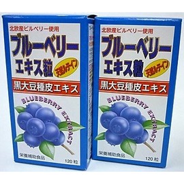 (Value Pack of 2) Blueberry Extract Grain In Lutin α 120 Tablets x 2 Packs
