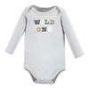Hudson Baby Unisex Baby Cotton Long-Sleeve Bodysuits, Rustic Safari, 6-9