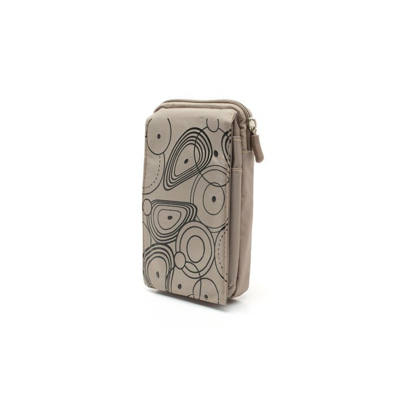 DFV mobile - Multi-Functional Vertical Stripes Nylon Pouch Bag case