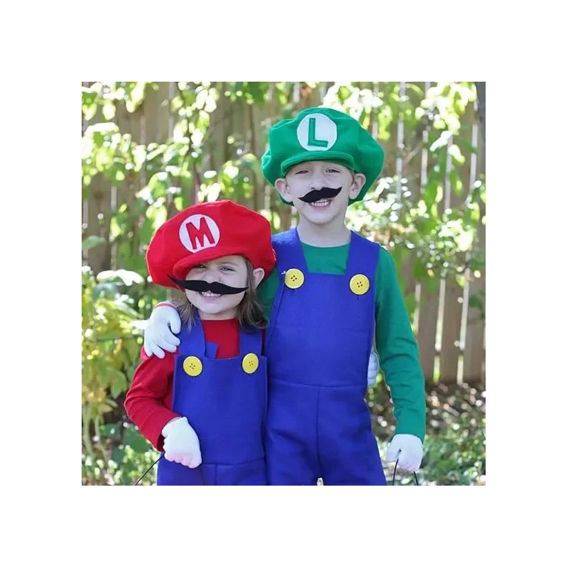 Kit Sombreros AC Mario Bros Luigi Adulto Infantil 6 Piezas
