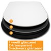 Sliding board made of acrylic, glossy white, 37 x 27