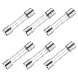 sourcing map 15A 250V 6x30mm Time Delay Glass Fuse UL Listed Slow Blow Fuse for Home Appliances(Pack of 6)
