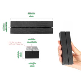 10 Pack Wood Place Card Holder - Black Wooden Table Number Holders , Name Place Cards Stand , Events Party Tabletop Sign Stands , Wedding & Birthday Stands for Photos, Pictures & Postcard