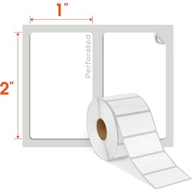 2" X 1” Direct Thermal Labels, Perforated UPC Barcode FBA Labels ━ Compatible with Rollo & Zebra Desktop Printers (1 roll ━ 1000 lables)