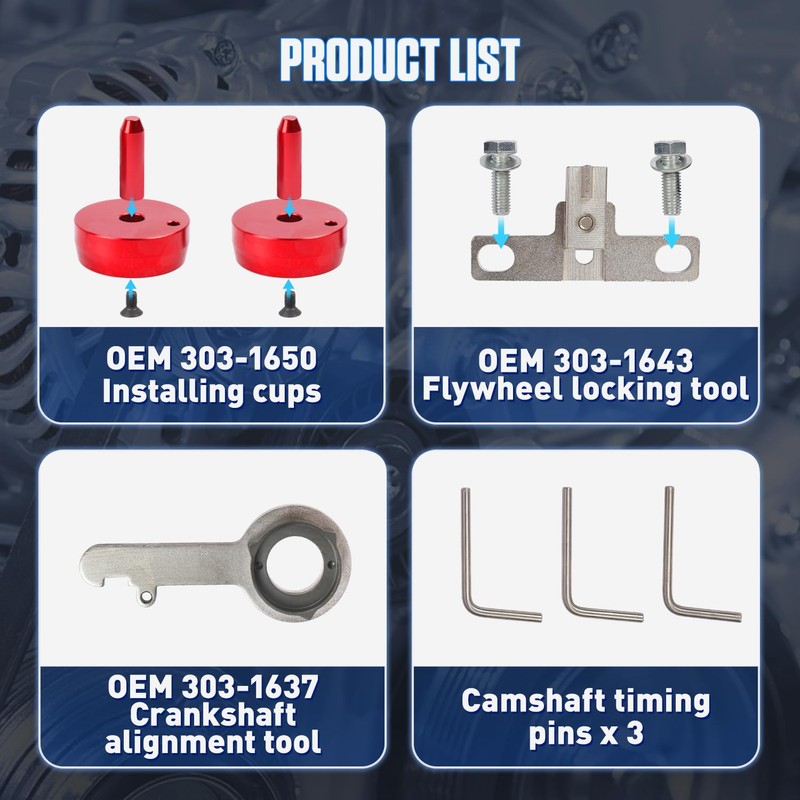 RALBIL Diesel Timing Tool Kit - Latest Generation Engine Camshaft