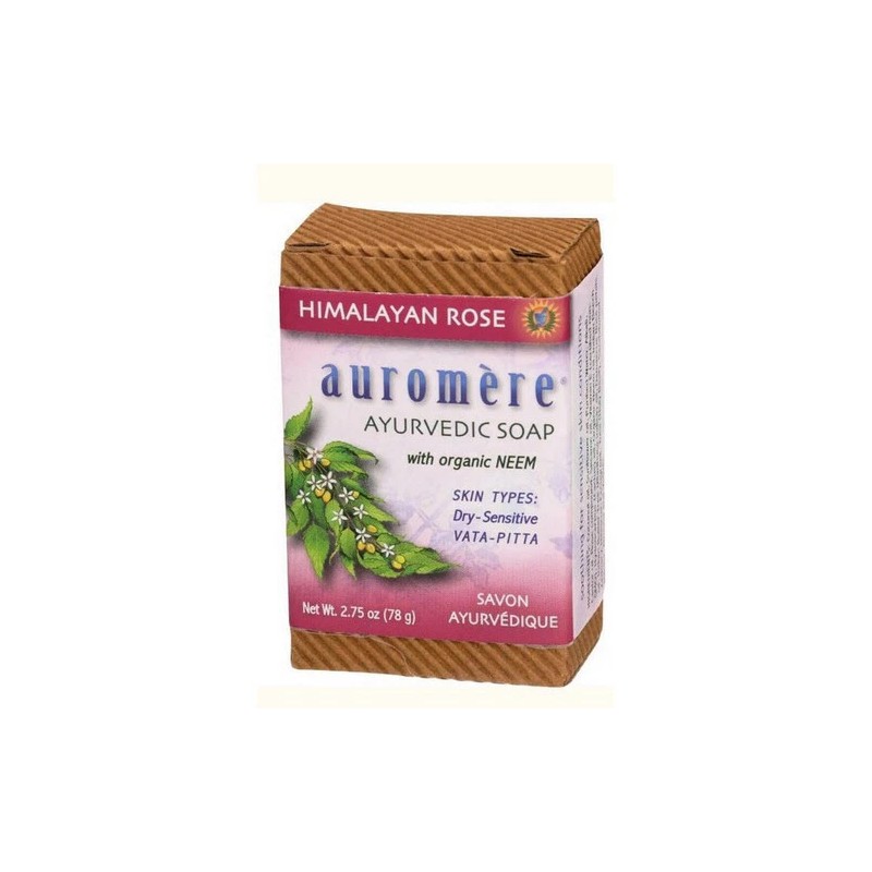 Ayurvedic Bar Soap Himalayan Rose, 2.75 oz By Auromere
