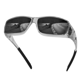 FIMOSON Fit Over Glasses Sunglasses For Men Women, Over Sunglasses Polarized UV400 Protection Sunglasses Grey Frame Grey Lens